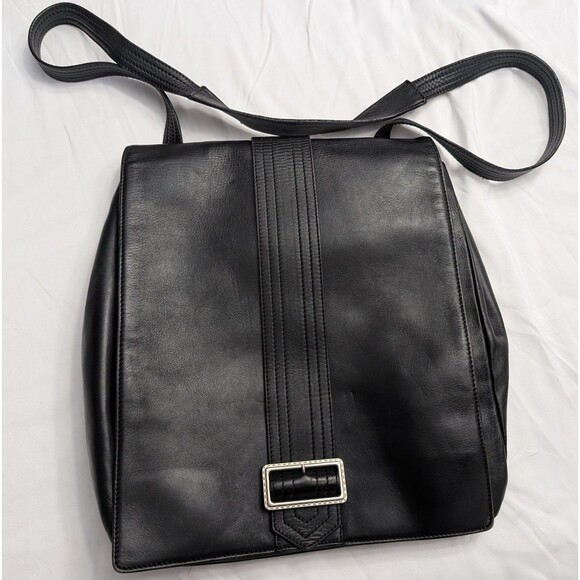 Burberry Handbags - Genuine Vintage BURBERRY Black Leather Shoulder Bag Purse